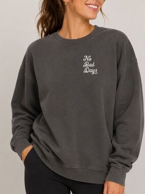Gildan Charcoal Gray 'No Bad Days' Crewneck Sweatshirt